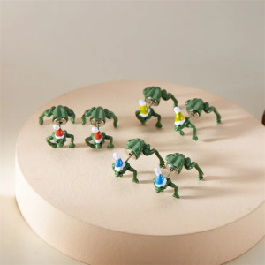 Whimsical Frog Dangle Earrings
