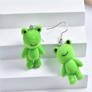 Cute Fuzzy Frog Earrings - Unique & Funny Jewelry Gift