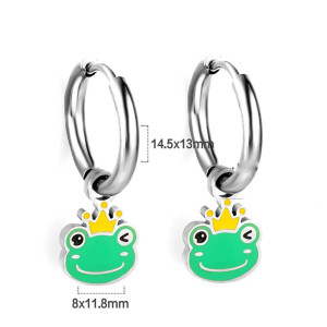 Cute Frog Prince Earrings | Unique Stainless Steel Jewelry Gift