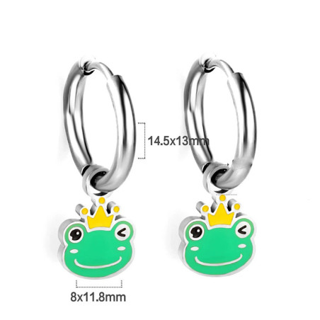 Cute Frog Prince Earrings | Unique Stainless Steel Jewelry Gift