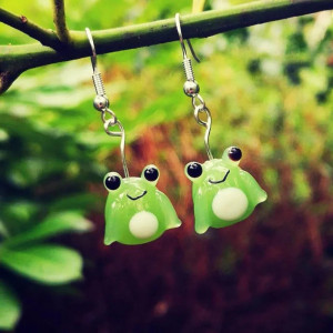 Forest Whisper Frog Earrings