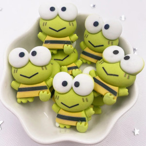 Cute Cartoon Frog Figurines in Bee Costume - 10-Piece Set