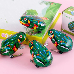 Cute Wind-Up Jumping Frog | Funny Vintage Toy Gift