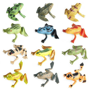 12 Realistic Mini Frog Figurines | Cute Educational Toy Gift