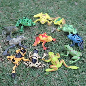 12 Realistic Mini Frog Figurines | Cute Educational Toy Gift