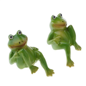 Cute Frog Figurines in Resin | Unique Garden Decor Gift Idea