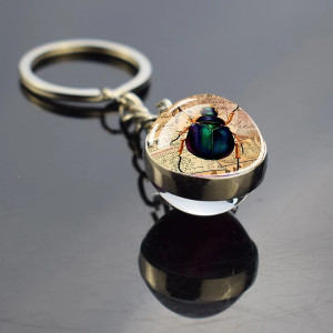 'Mystic Explorer' Scarab Beetle Keychain