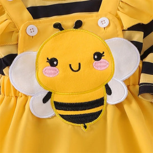 Cute Bee Costume for Baby Girl | Romper, Dress & Headband Set