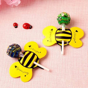 Cute Bee Lollipop & Candy Holder Cards - Set of 20 or 50