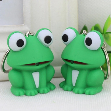Funny Light-Up Croaking Frog Keychain | Cute Gift Idea
