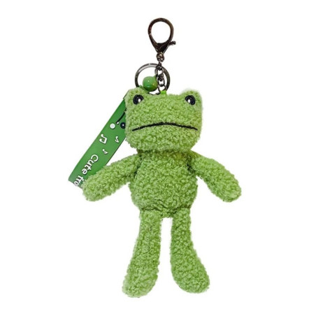 Cute Frog Plush Keychain 'Cuddly Companion' – Soft & Cozy Gift