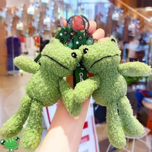 Cute Frog Plush Keychain 'Cuddly Companion'