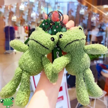 Cute Frog Plush Keychain 'Cuddly Companion'