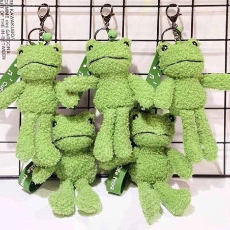 Cute Frog Plush Keychain 'Cuddly Companion' – Soft & Cozy Gift