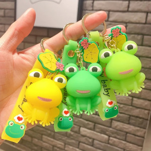 Happy Glow Frog Keychain – Cute & Funny Silicone Gift Idea