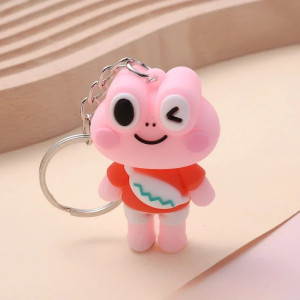 Cute "Poplin Pink" Frog Keychain – Kawaii & Funny Gift Idea