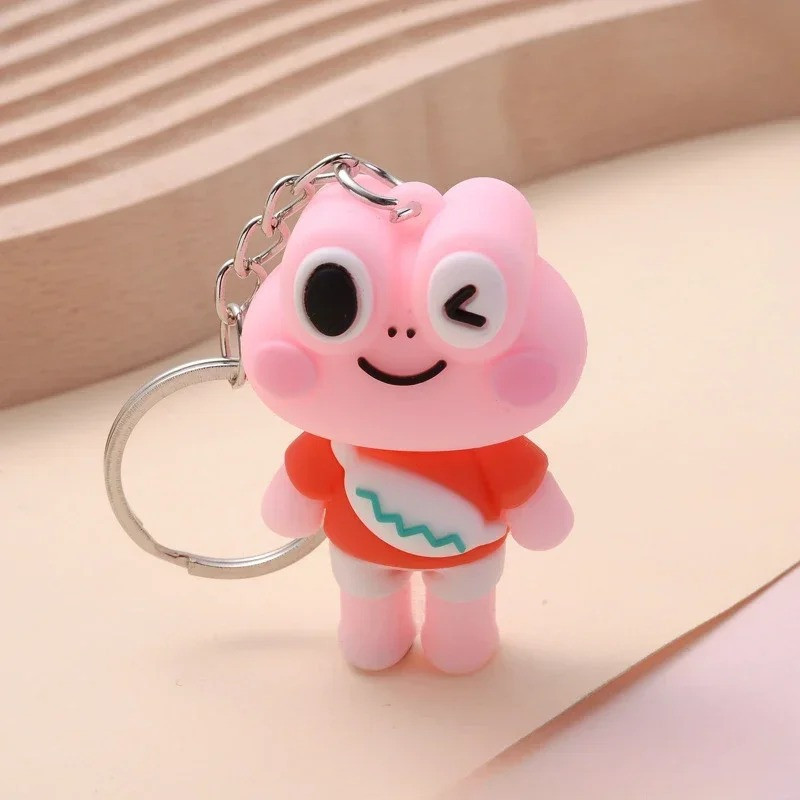 Cute "Poplin Pink" Frog Keychain – Kawaii & Funny Gift Idea