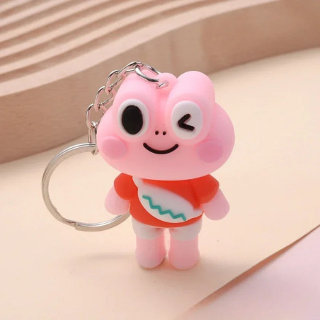 Cute "Poplin Pink" Frog Keychain – Kawaii & Funny Gift Idea