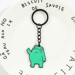 Cheeky 'Green Gesture' Frog Keychain | Funny & Unique Gift