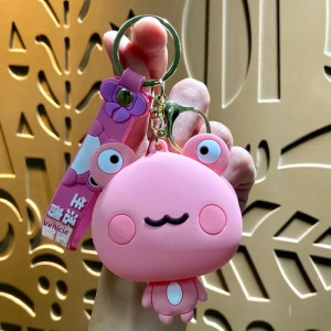 Pastel Frog Keychain – Cute Green or Pink Kawaii Gift