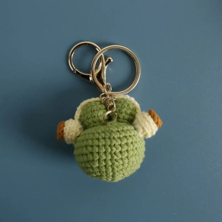 Cute Rainbow Frog Crochet Keychain | Handmade Kawaii Gift
