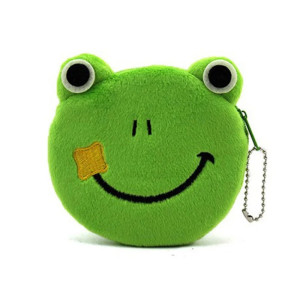 Cute Smiling Frog Plush Keychain & Coin Purse | Funny Gift