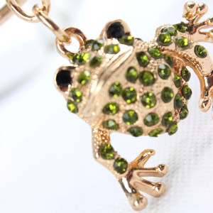 Emerald Frog Pendant | Cute Gold Nature Jewelry Gift for Women