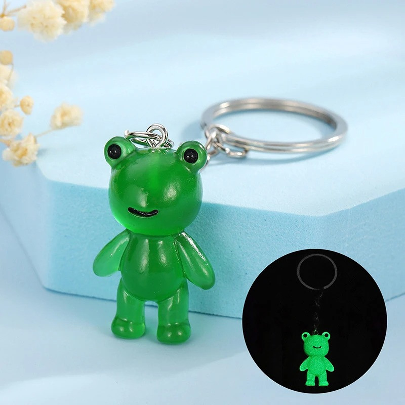 Glow in the Dark Frog Keychain | Cute Frog Lover Gift Idea
