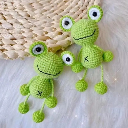 Handmade Crochet Frog Car Mirror Charm | Cute Frog Lover Gift
