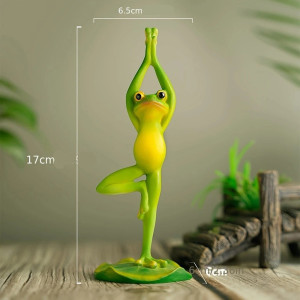 Cute Frog Yoga Figurines | 4 Zen Poses | Unique Resin Decor