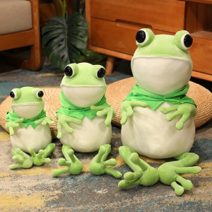 Cute Frog Plush "Gentle Swamp Giant" - 3 Sizes Available!