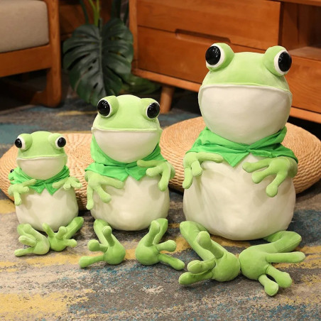 Cute Frog Plush "Gentle Swamp Giant" - 3 Sizes Available!