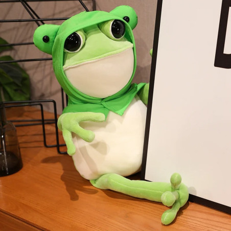 Giant Frog Plush with Hoodie | Cute Soft Stuffed Animal Gift