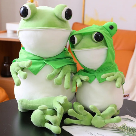 Giant Frog Plush with Hoodie | Cute Soft Stuffed Animal Gift