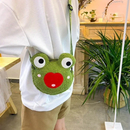 "Heart Smile" Cute Frog Plush Bag