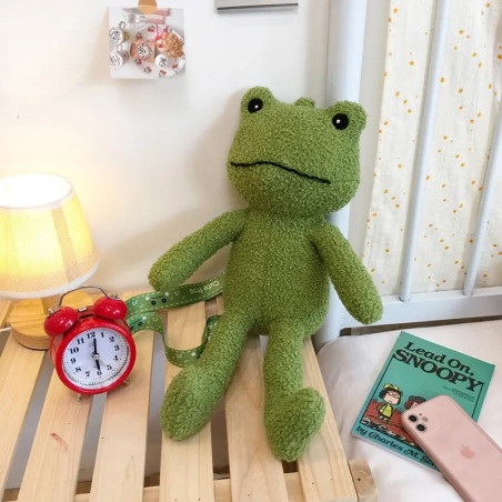 Cute Full-Body Plush Frog Bag | Unique Frog Purse Gift Idea