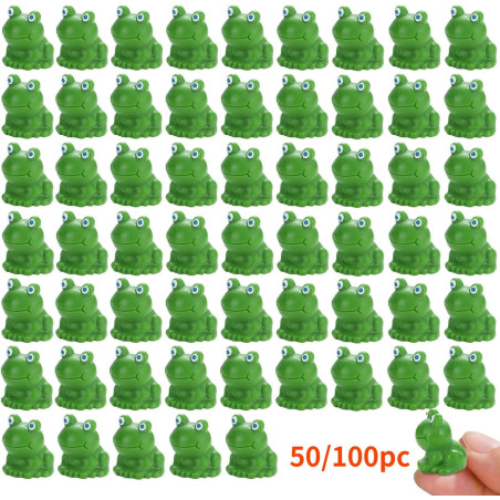 Cute Mini Resin Frogs – Set of 50/100 for DIY & Garden Decor