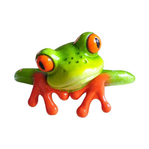 3D Climbing Frog Resin Figurine – Cute Wall & Garden Decor