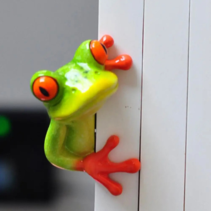 Cute 3D Climbing Frog Figurine "Acrobatic Adventures"