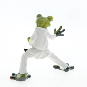 Karate Frog Statue | Funny Black Belt Figurine Gift