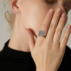 Vintage Floral Bee Ring 925 Sterling Silver | Nature Jewelry
