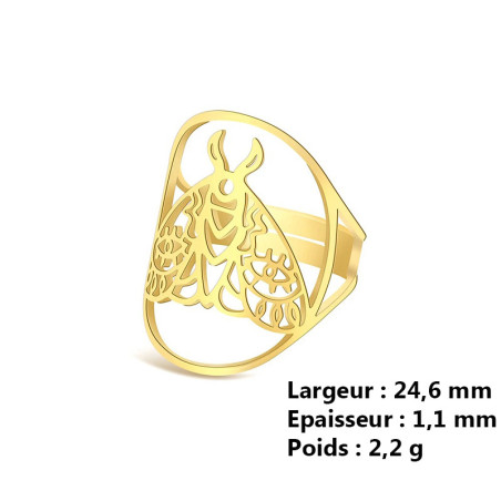 Gold & Silver Butterfly Ring | Cute Adjustable Pollinator Jewelry