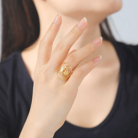 Golden Butterfly Ring - Pollen Glow