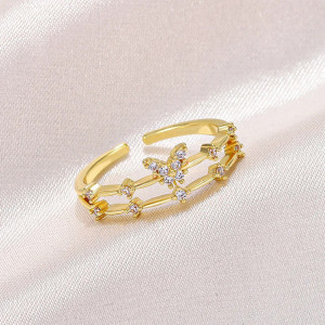 Shimmering Butterfly Ring – Silver or Gold | 1001 Bees