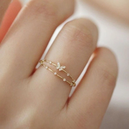 Shimmering Butterfly Ring – Silver or Gold | 1001 Bees