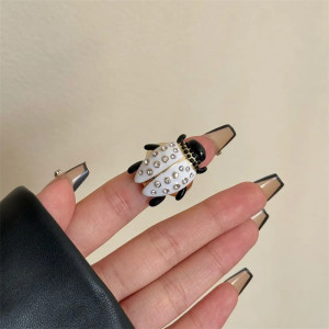 Midnight Sparkle Ladybug Ring