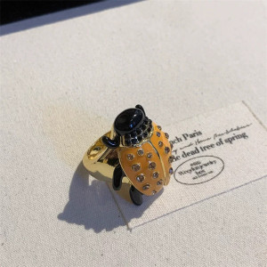 Golden Morning Ladybug Ring