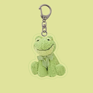 Cute Frog Acrylic Keychain - Cheeky Smile Charm