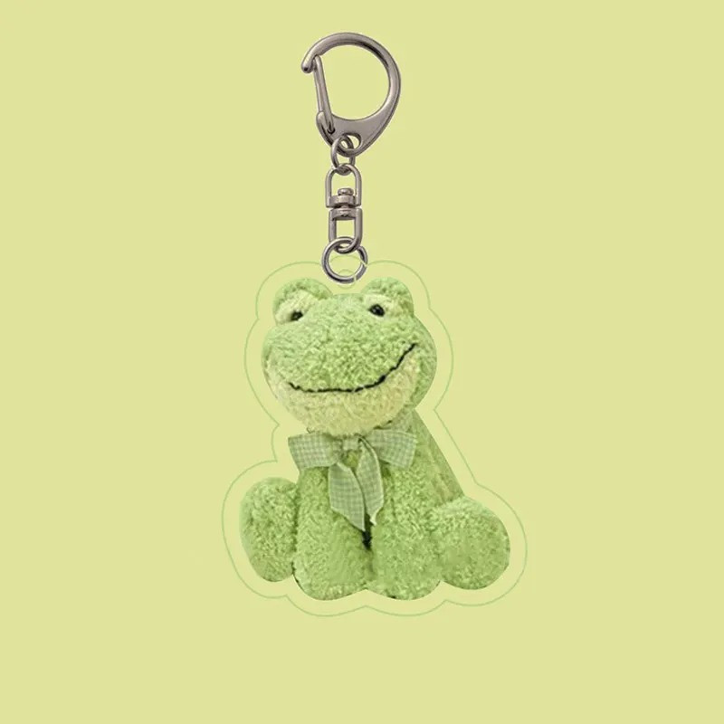 Cute Frog Acrylic Keychain - Cheeky Smile Charm