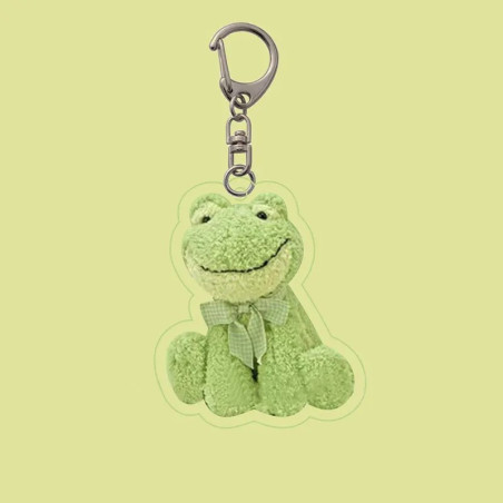Cute Frog Acrylic Keychain - Cheeky Smile Charm